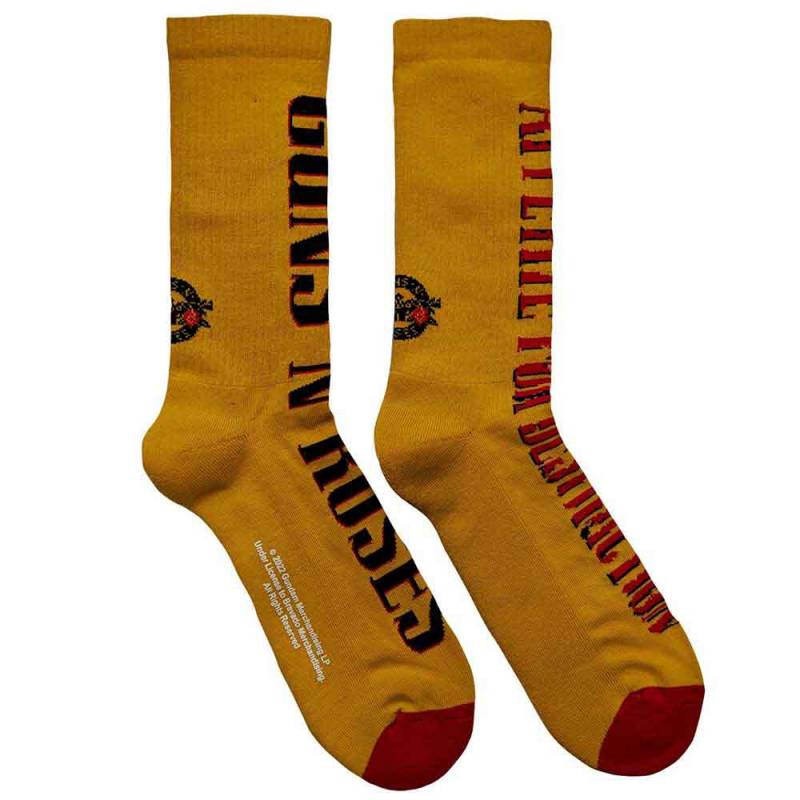 【予約商品】GUNS N' ROSES Unisex Ankle Socks: Appetite for Destruction (Yellow) (UK Size 7 - 11)