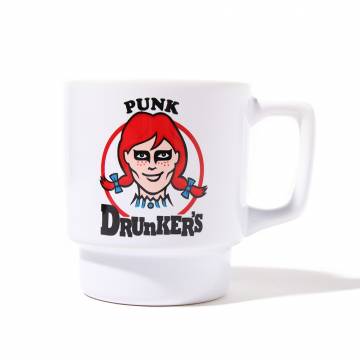 【予約商品】PUNK DRUNKERS (パンクドランカーズ)赤毛の女スタッキングマグ - WHITE