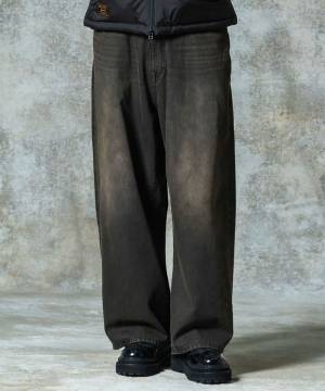 【予約商品】glamb(グラム)GB0325/P14 : The Wide Denim / ザワイドデニム - Black
