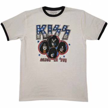 【予約商品】KISS Unisex Ringer Tシャツ: Alive in '77