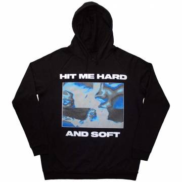 【予約商品】BILLIE EILISH Unisex Pullover Hoodie: Hit Me Hard And Soft Negative (Black) - BLACK