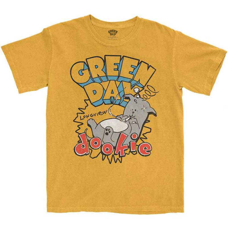 【予約商品】GREEN DAY バンドTシャツ ユニセックス: Dookie Longview (Orange)