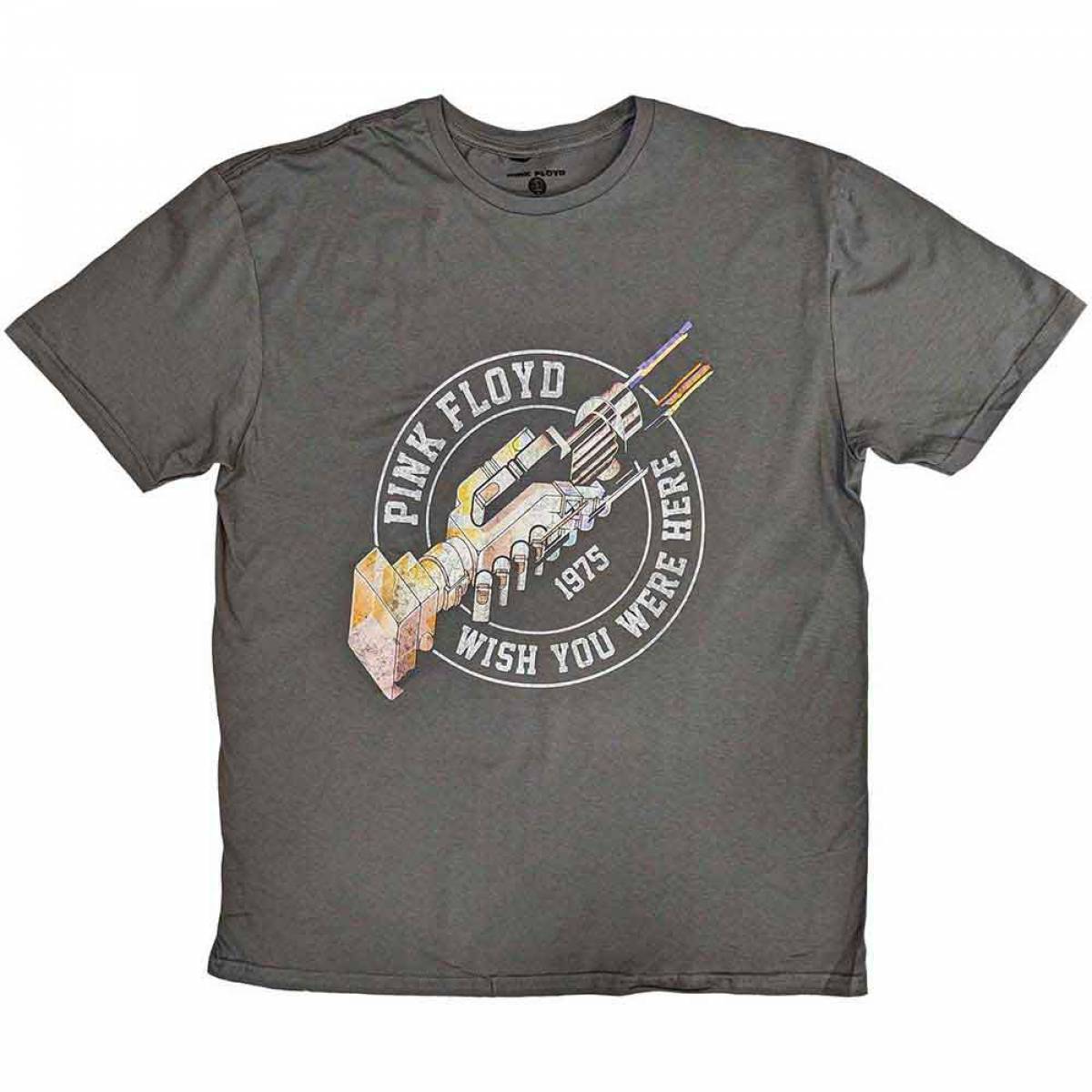 【予約商品】PINK FLOYD バンドTシャツ ユニセックス: Wish You Were Here 1975 (Charcoal Grey) - CHARCOAL GREY