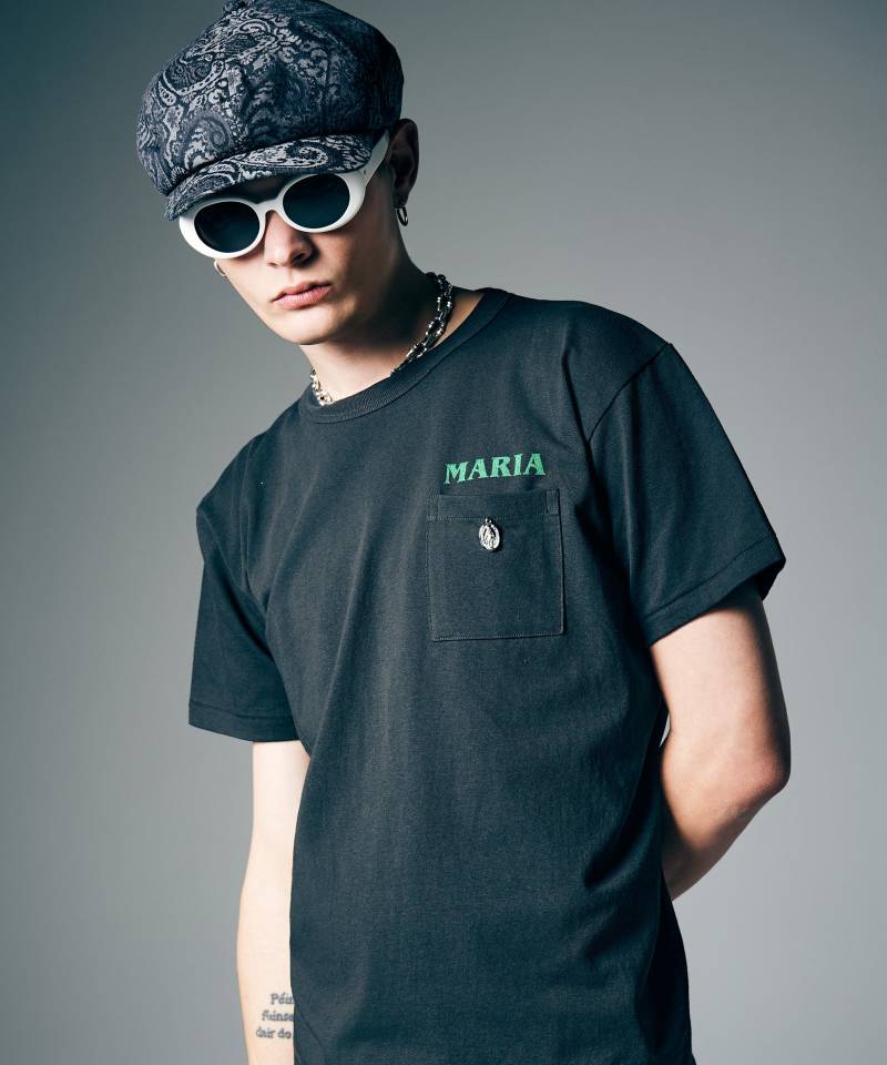 【予約商品】glamb(グラム) Maria Charm T-Shirt / マリアチャームTシャツ - Black