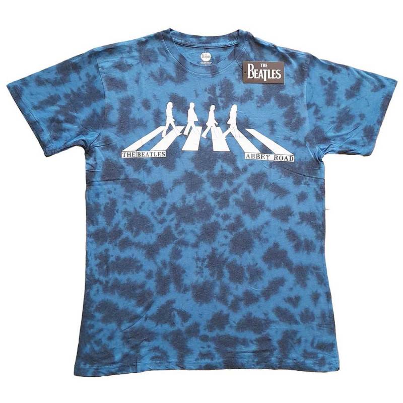 【予約商品】THE BEATLES バンドTシャツ ユニセックス: Abbey Road Crossing (Blue) (Wash Collection)