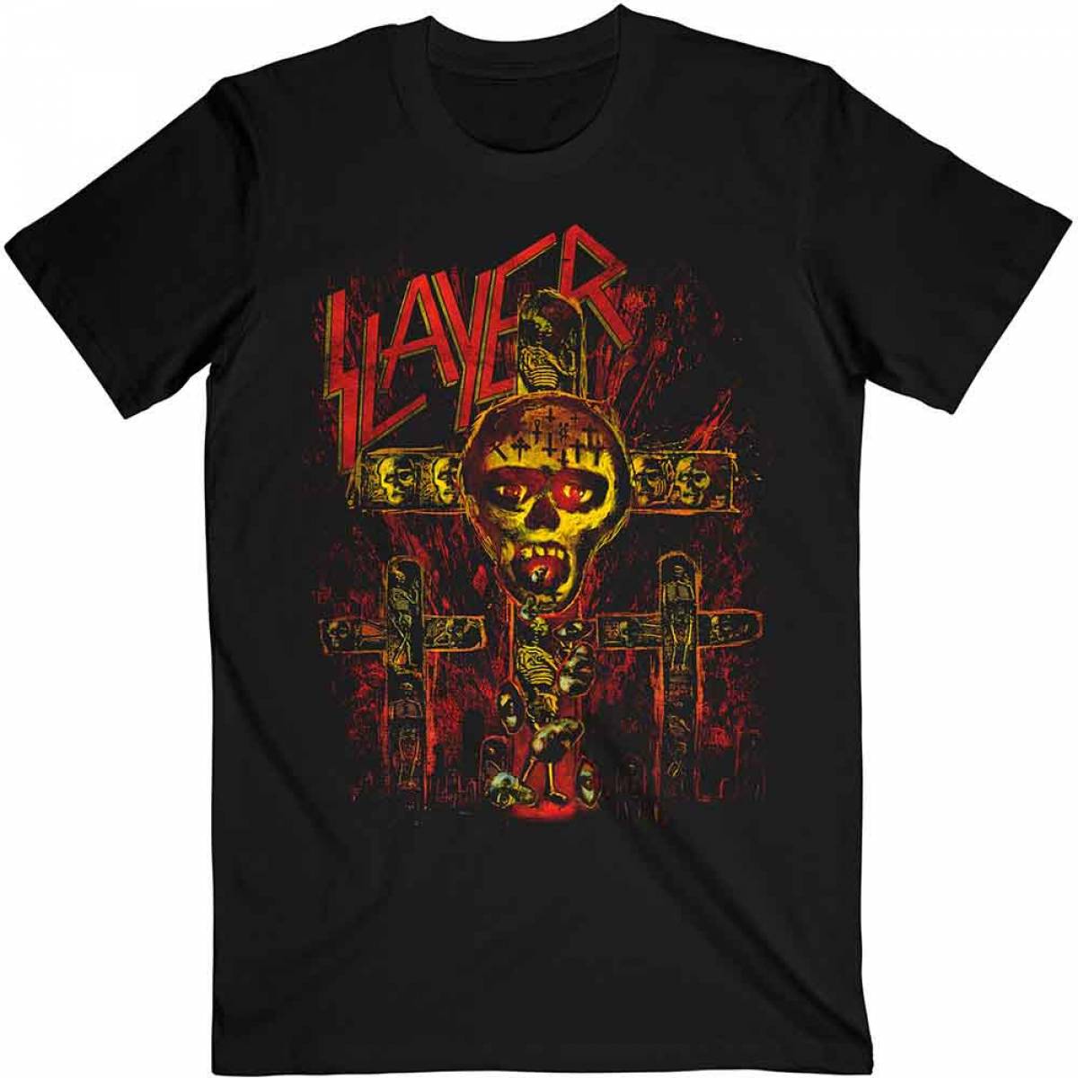 【予約商品】SLAYER バンドTシャツ ユニセックス: SOS Crucifixion (Black) - BLACK
