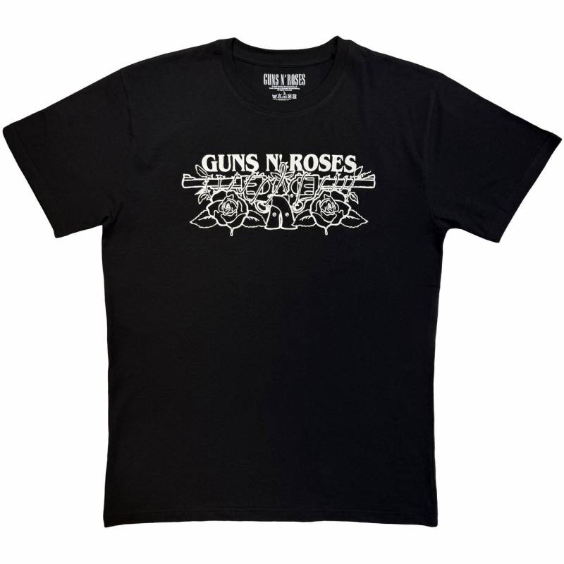 【予約商品】GUNS N' ROSES バンドTシャツ ユニセックス: Logo Mono (Black)