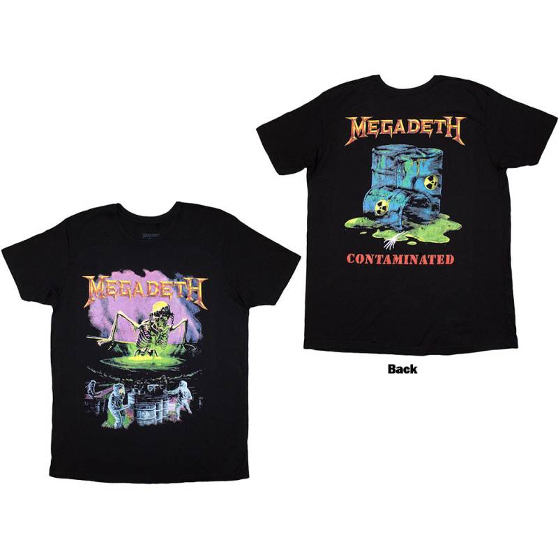 【予約商品】MEGADETH バンドTシャツ ユニセックス: Contaminated (Black) (Back Print)