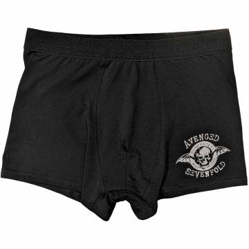 【予約商品】AVENGED SEVENFOLD Unisex Boxers: Classic Deathbat (Black) - BLACK