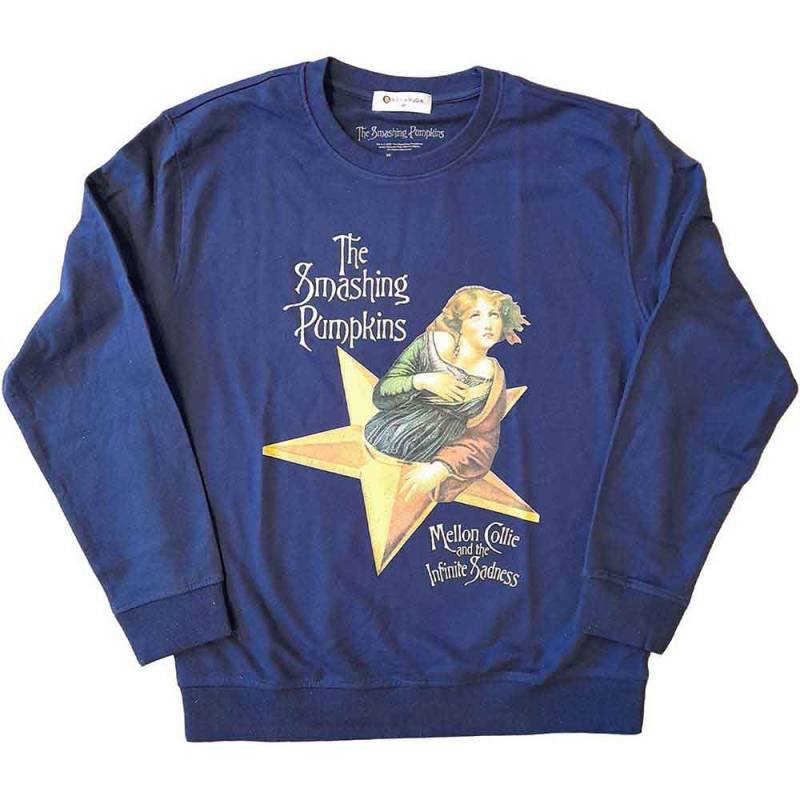 【予約商品】THE SMASHING PUMPKINS Unisex Sweatshirt: Mellon Collie (Navy Blue) - NAVY BLUE