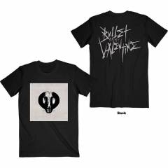 【予約商品】BULLET FOR MY VALENTINE バンドTシャツ ユニセックス: Album Cropped & Large Logo (Black) (Back Print) - BLACK