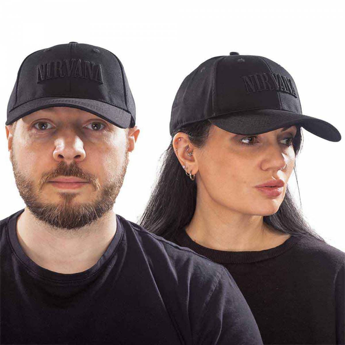 【予約商品】NIRVANA Unisex Baseball Cap: Text Logo (Black) - BLACK