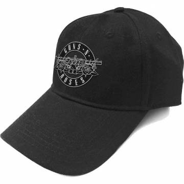 【予約商品】GUNS N' ROSES Unisex Baseball Cap: White Circle Logo (Black) - BLACK