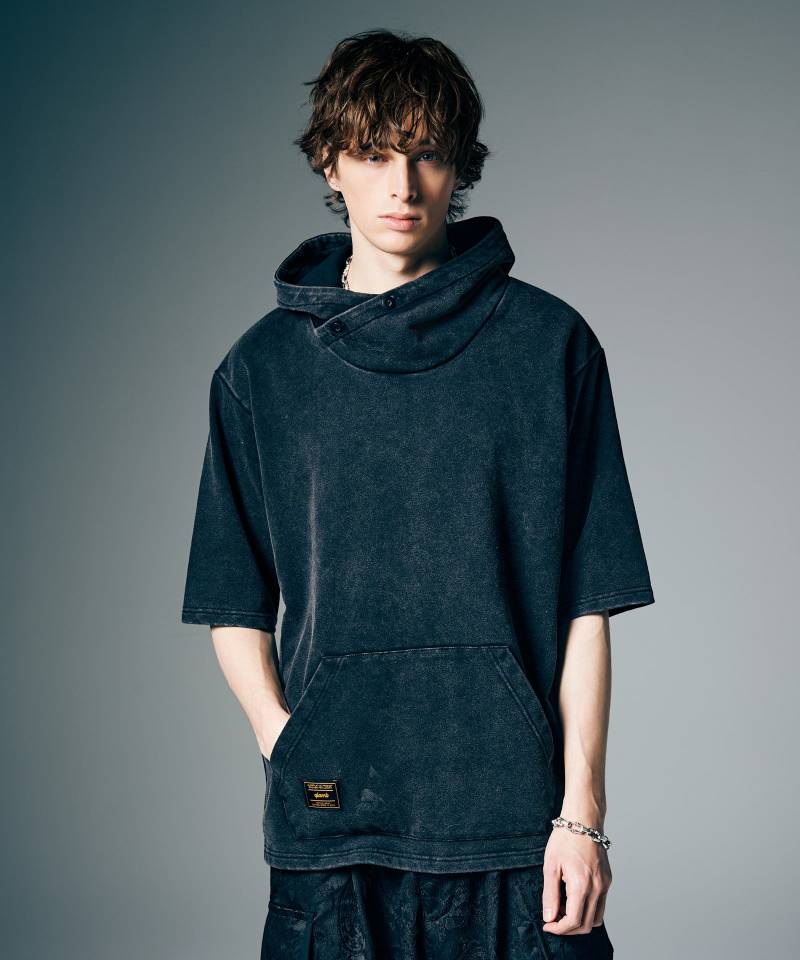 【予約商品】glamb(グラム) Aged Pile Hoodie / エイジドパイルフーディ - Black