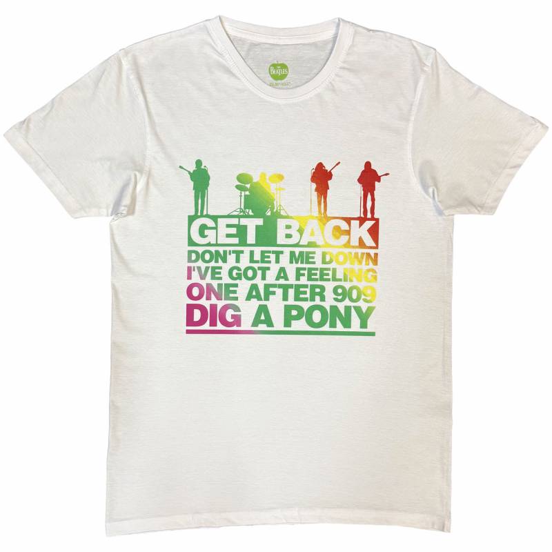 【予約商品】THE BEATLES バンドTシャツ ユニセックス: Get Back Gradient (White)
