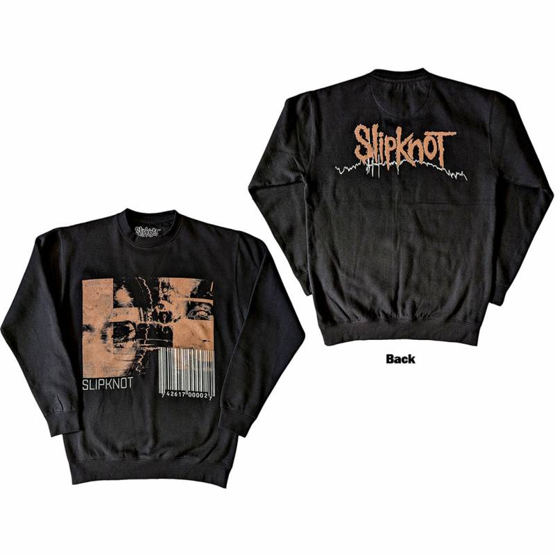 【予約商品】SLIPKNOT Unisex Sweatshirt: The End, So Far Faces & Barcode (Black) (Back Print)