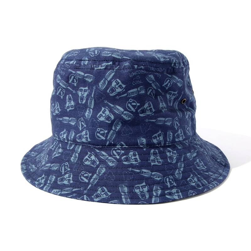 【予約商品】PUNK DRUNKERS (パンク・ドランカーズ) 超総柄HAT - BLUE
