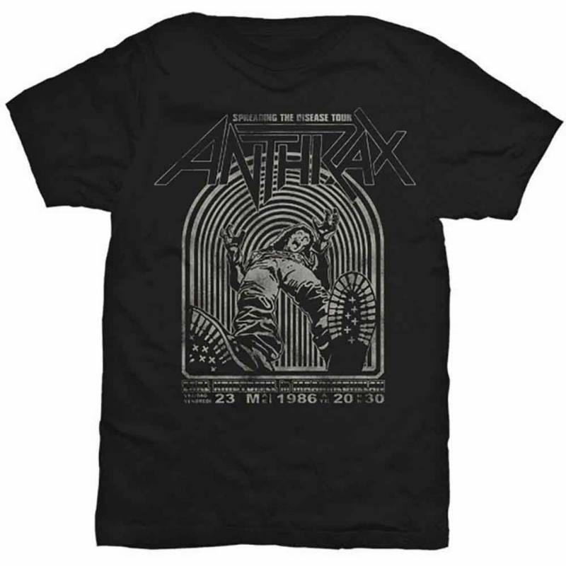 【予約商品】ANTHRAX バンドTシャツ ユニセックス: Spreading the disease (Black)