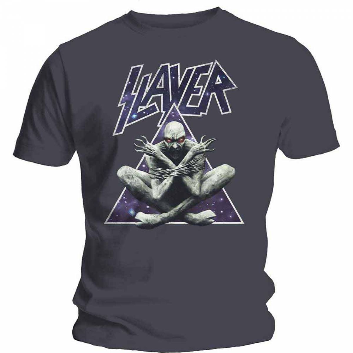 【予約商品】SLAYER バンドTシャツ ユニセックス: Triangle Demon (Charcoal Grey) - CHARCOAL GREY