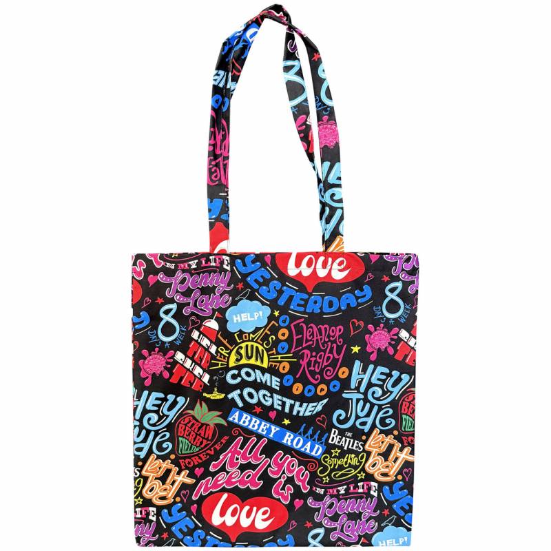 【予約商品】THE BEATLES Cotton Tote Bag: Song Titles (Black)