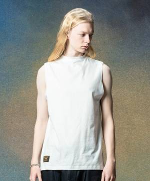 【予約商品】glamb(グラム)GB0225/CS21 : Mock Neck Tank Top / モックネックタンクトップ - White