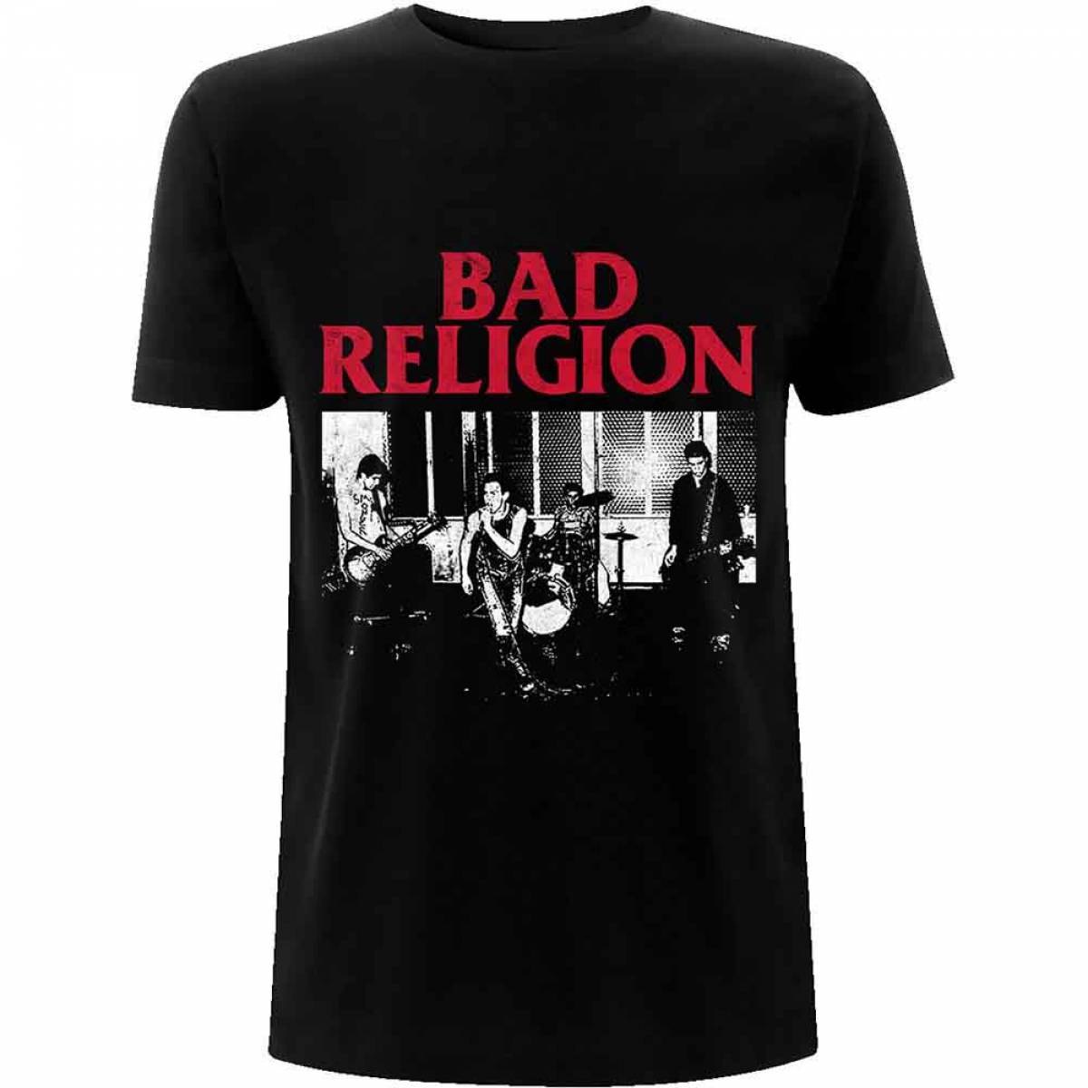 【予約商品】BAD RELIGION バンドTシャツ ユニセックス: Live 1980 (Black) - BLACK