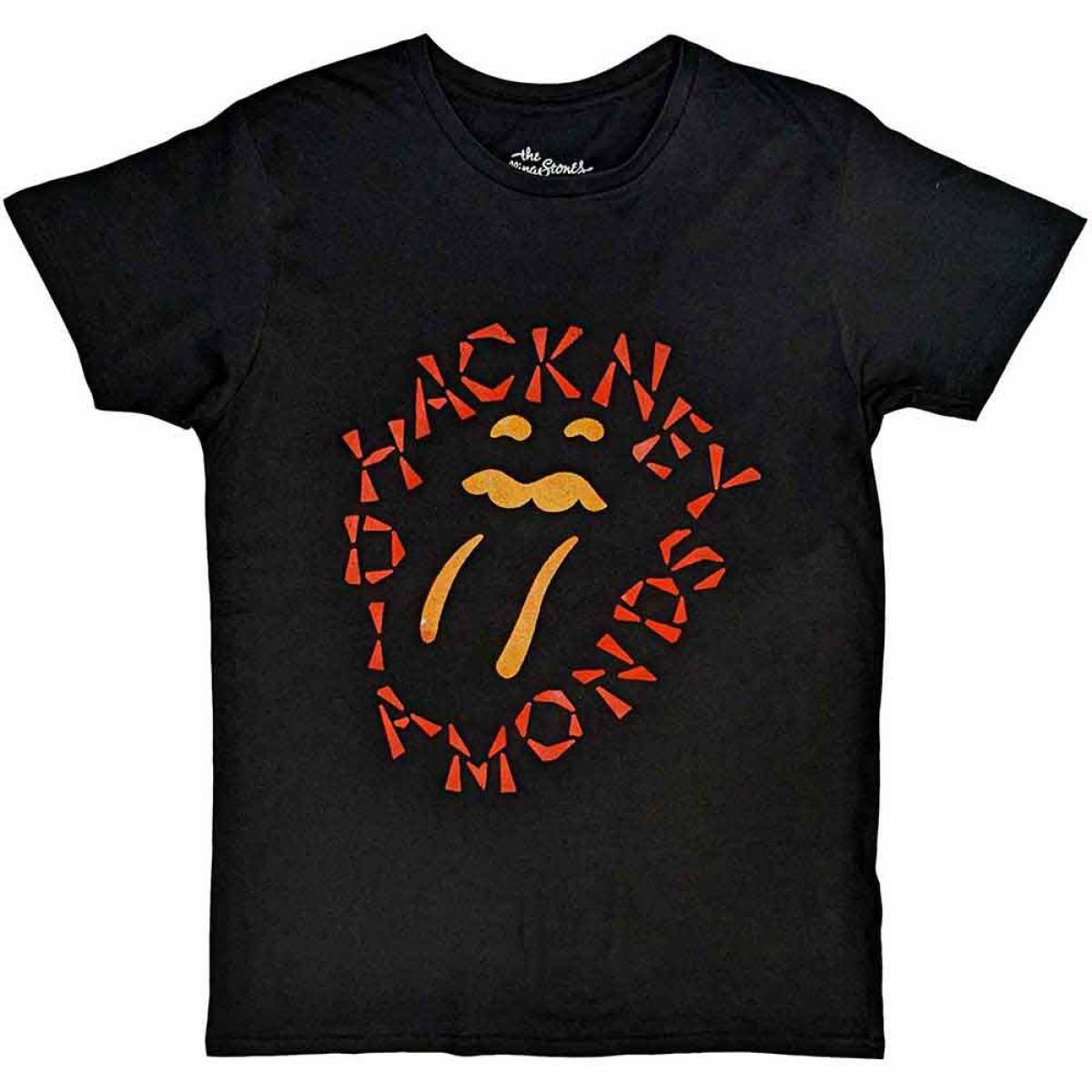 【予約商品】THE ROLLING STONES バンドTシャツ ユニセックス: Hackney Diamonds Negative Tongue (Black) - BLACK