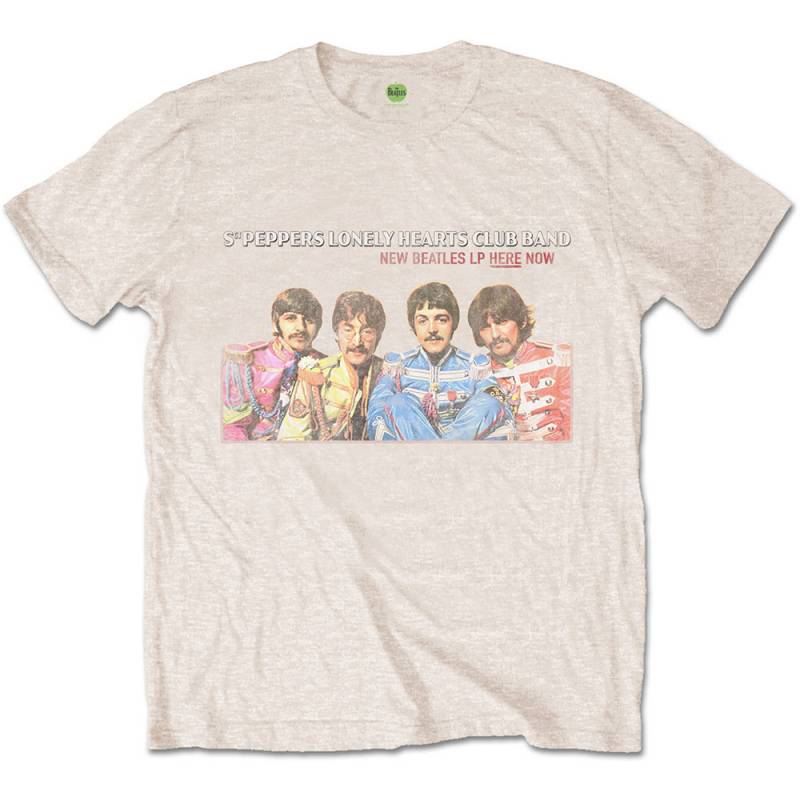 【予約商品】THE BEATLES バンドTシャツ ユニセックス: LP Here Now (Sand)