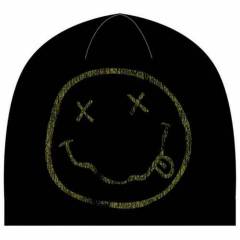 【予約商品】NIRVANA Unisex Beanie Hat: Happy Face (Black)
