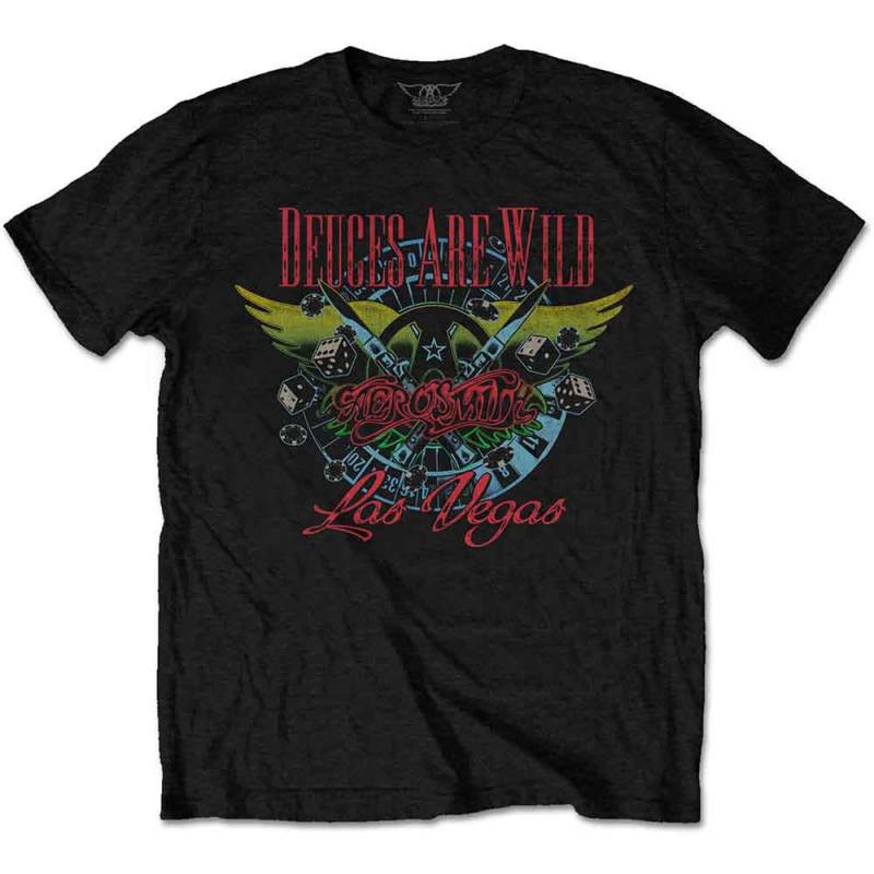 【予約商品】AEROSMITH バンドTシャツ ユニセックス: Deuces Are Wild, Vegas (Black)
