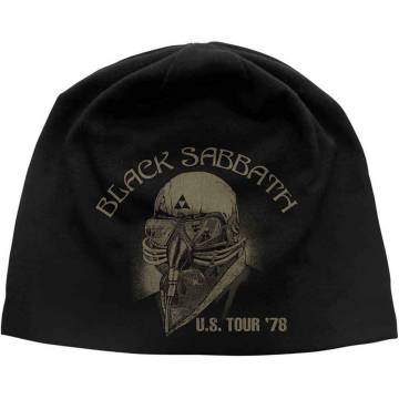 【予約商品】BLACK SABBATH Unisex Beanie Hat: Us Tour '78 JD Print - BLACK