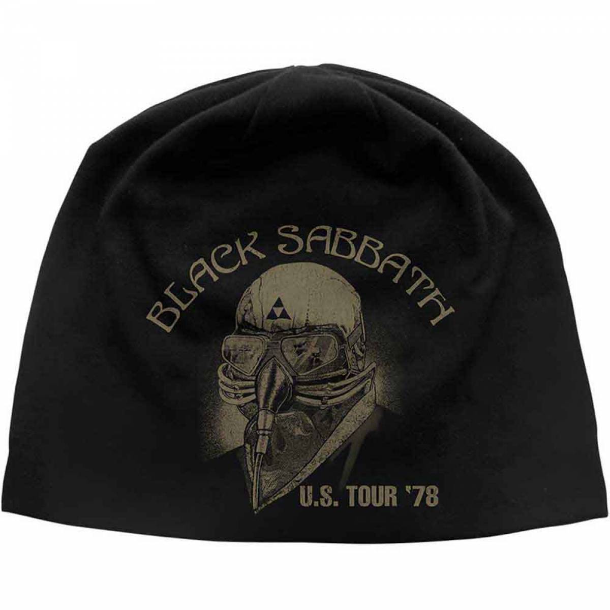 【予約商品】BLACK SABBATH Unisex Beanie Hat: Us Tour '78 JD Print - BLACK