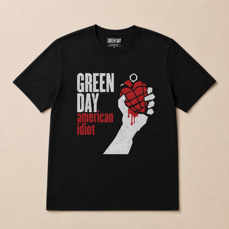 【予約商品】GREEN DAY バンドTシャツ ユニセックス: American Idiot (Black)