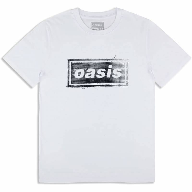 【予約商品】OASIS バンドTシャツ ユニセックス: Thread Logo (White) (Ex-Tour)