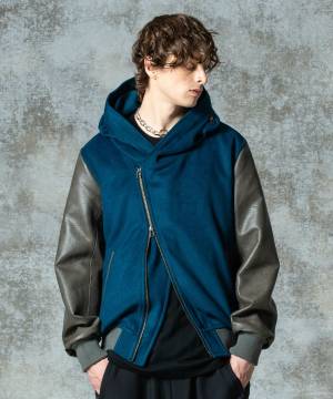 【予約商品】glamb(グラム)GB0325/JKT08 : Carol Stadium Jumper / キャロルスタジアムジャンパー - Blue