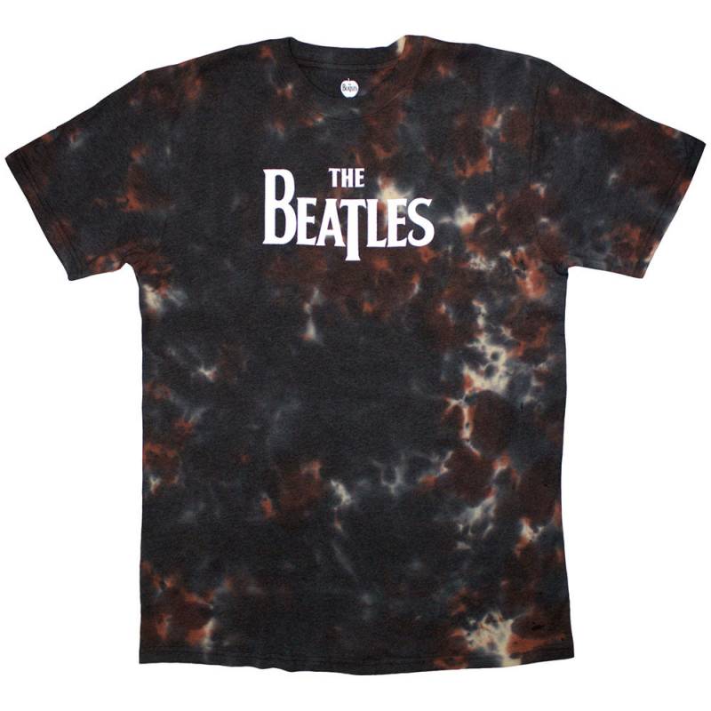【予約商品】THE BEATLES バンドTシャツ ユニセックス: Drop T Logo (Brown) (Wash Collection)