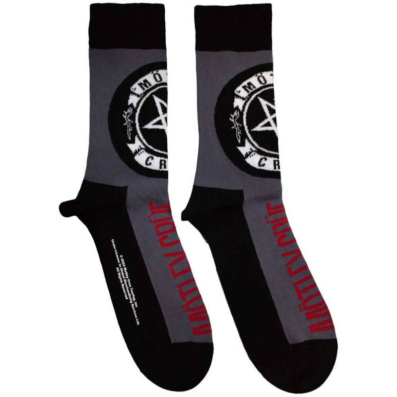 【予約商品】MOTLEY CRUE Unisex Ankle Socks: Pentagram Circle (Charcoal Grey) (UK Size 7 - 11)