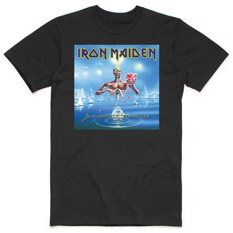 【予約商品】IRON MAIDEN バンドTシャツ ユニセックス: Seventh Son Box (Black)