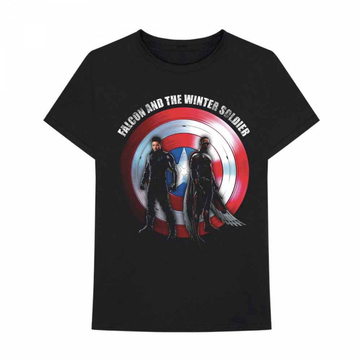 【予約商品】Marvel Comics ユニセックスTシャツ: Falcon & Winter Soldier Shield Logo