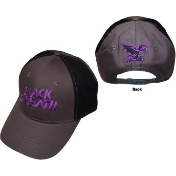 【予約商品】BLACK SABBATH Unisex Baseball Cap: Wavy Logo (2-Tone) - BLACK & CHARCOAL GREY