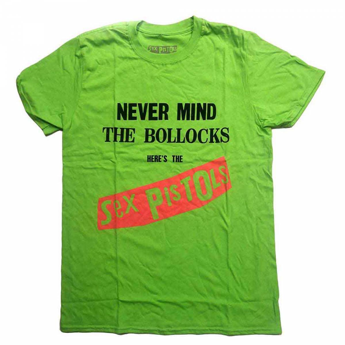 【予約商品】THE SEX PISTOLS バンドTシャツ ユニセックス: Never Mind The Bollocks Original Album (Green) - GREEN