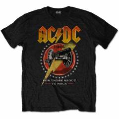 【予約商品】AC/DC バンドTシャツ ユニセックス: For Those About To Rock 81 (Black) - BLACK