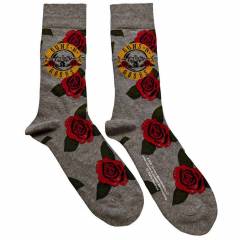 【予約商品】GUNS N' ROSES Unisex Ankle Socks: Bullet Roses (Grey) (UK Size 4 - 7)