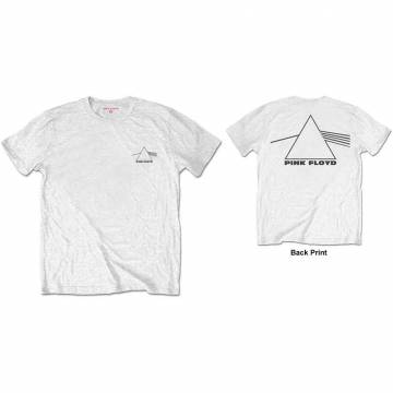 【予約商品】PINK FLOYD Unisex Retail Pack バンドTシャツ: Dark Side of the Moon Prism (White) (Back Print) - WHITE