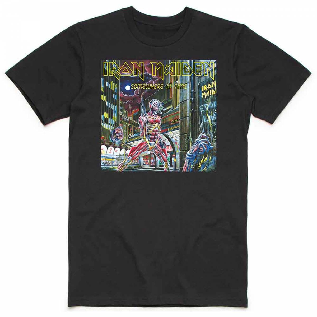 【予約商品】IRON MAIDEN バンドTシャツ ユニセックス: Somewhere in Time Box - BLACK
