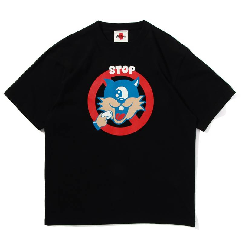 【予約商品】PUNK DRUNKERS (パンク・ドランカーズ) エサを与えないでTEE - BLACK