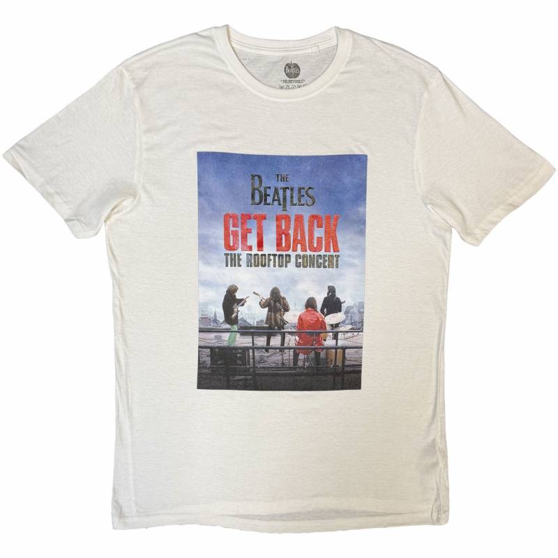 【予約商品】THE BEATLES バンドTシャツ ユニセックス: Rooftop Concert (White)