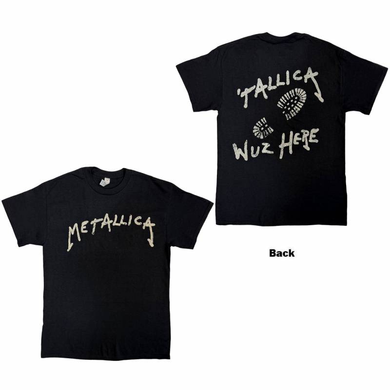 【予約商品】METALLICA バンドTシャツ ユニセックス: Wuz Here (Black) (Back Print)
