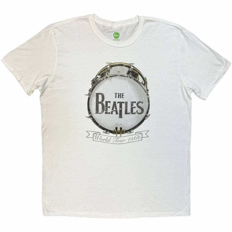 【予約商品】THE BEATLES バンドTシャツ ユニセックス: World Tour 1966 (White)