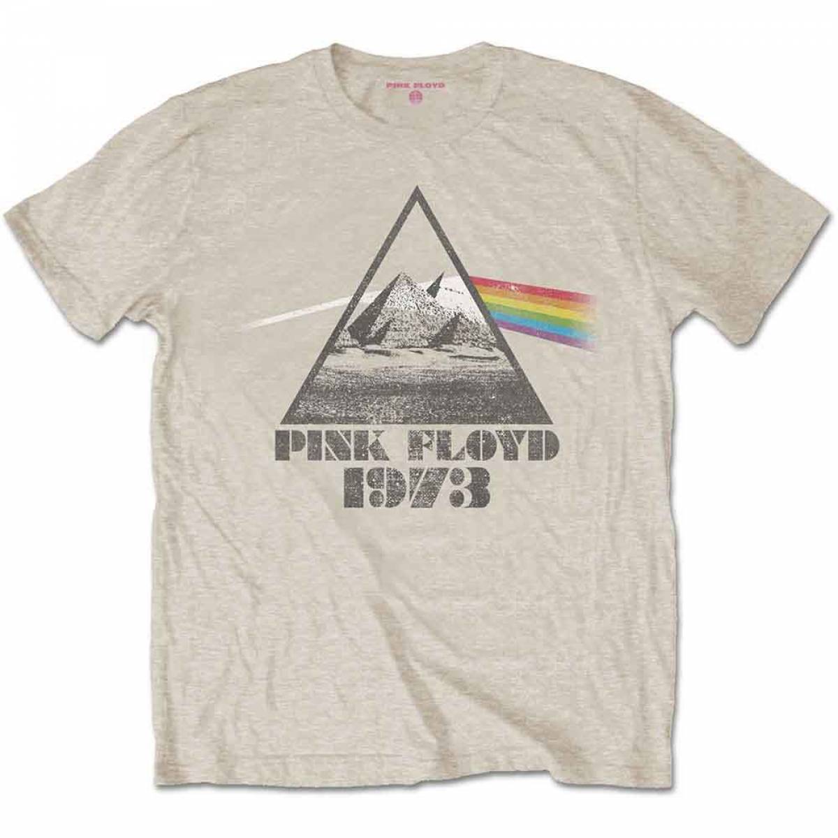 【予約商品】PINK FLOYD バンドTシャツ ユニセックス: Pyramids (Sand) - SAND